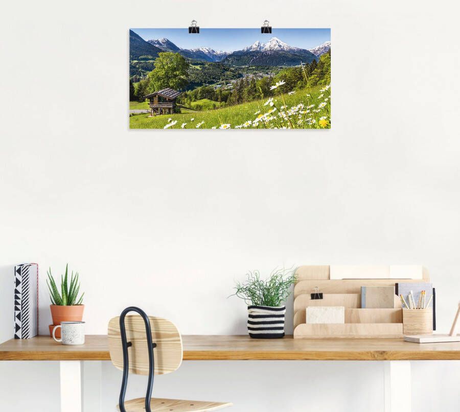 Artland Artprint Landschap in de Beierse Alpen als artprint van aluminium artprint voor buiten artprint op linnen poster muursticker