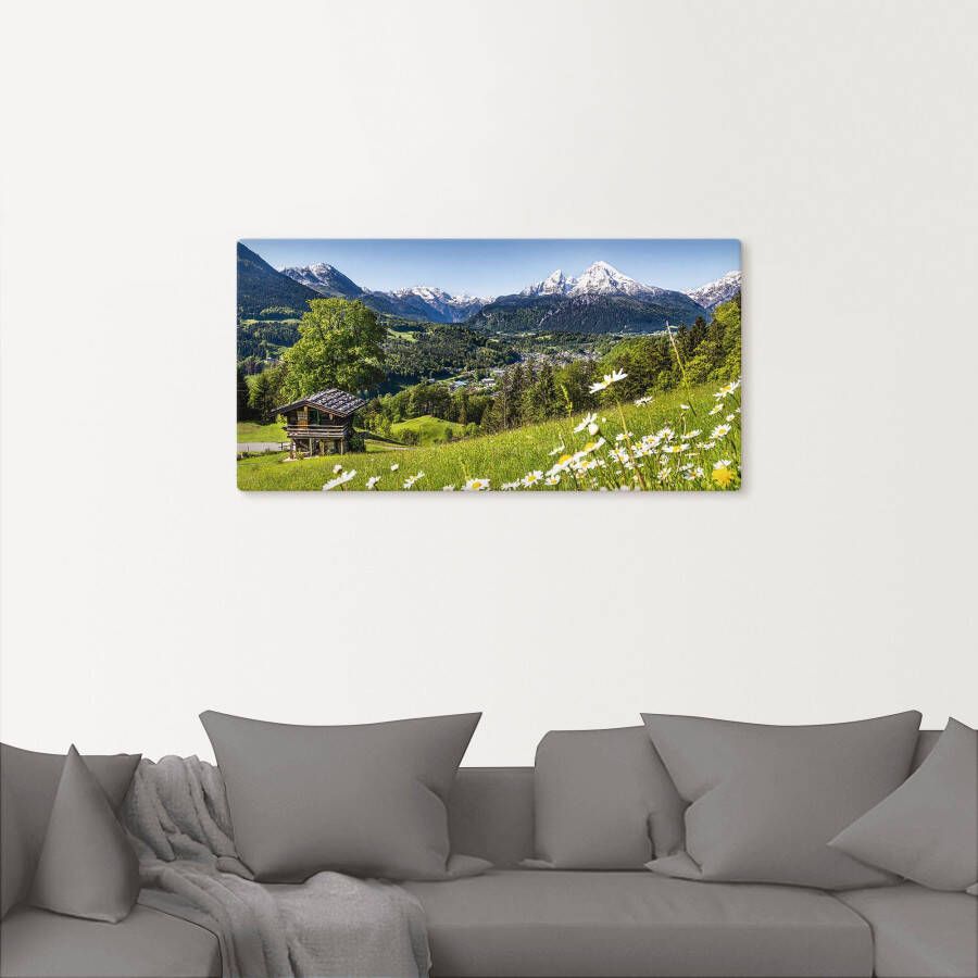 Artland Artprint Landschap in de Beierse Alpen als artprint van aluminium artprint voor buiten artprint op linnen poster muursticker