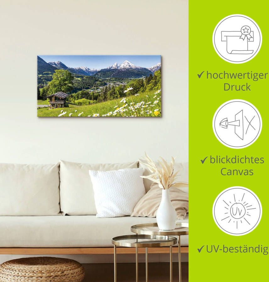 Artland Artprint Landschap in de Beierse Alpen als artprint van aluminium artprint voor buiten artprint op linnen poster muursticker