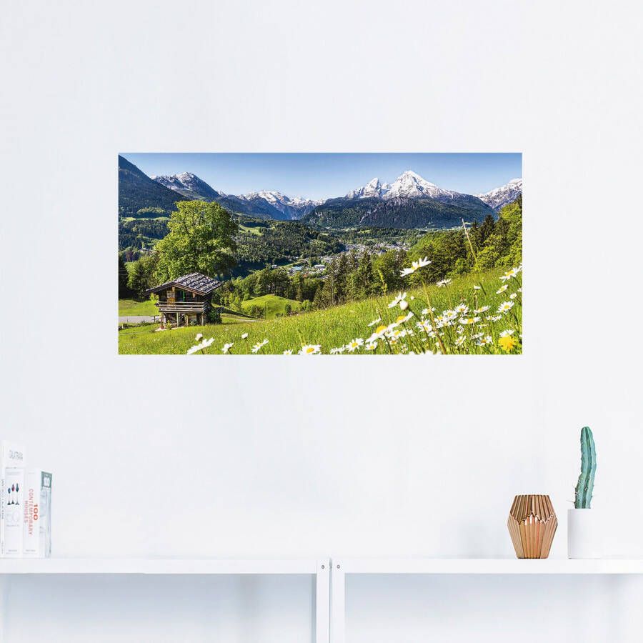 Artland Artprint Landschap in de Beierse Alpen als artprint van aluminium artprint voor buiten artprint op linnen poster muursticker