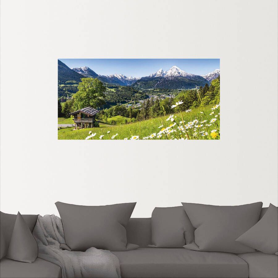 Artland Artprint Landschap in de Beierse Alpen als artprint van aluminium artprint voor buiten artprint op linnen poster muursticker