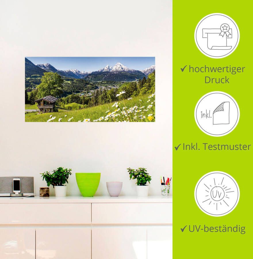 Artland Artprint Landschap in de Beierse Alpen als artprint van aluminium artprint voor buiten artprint op linnen poster muursticker