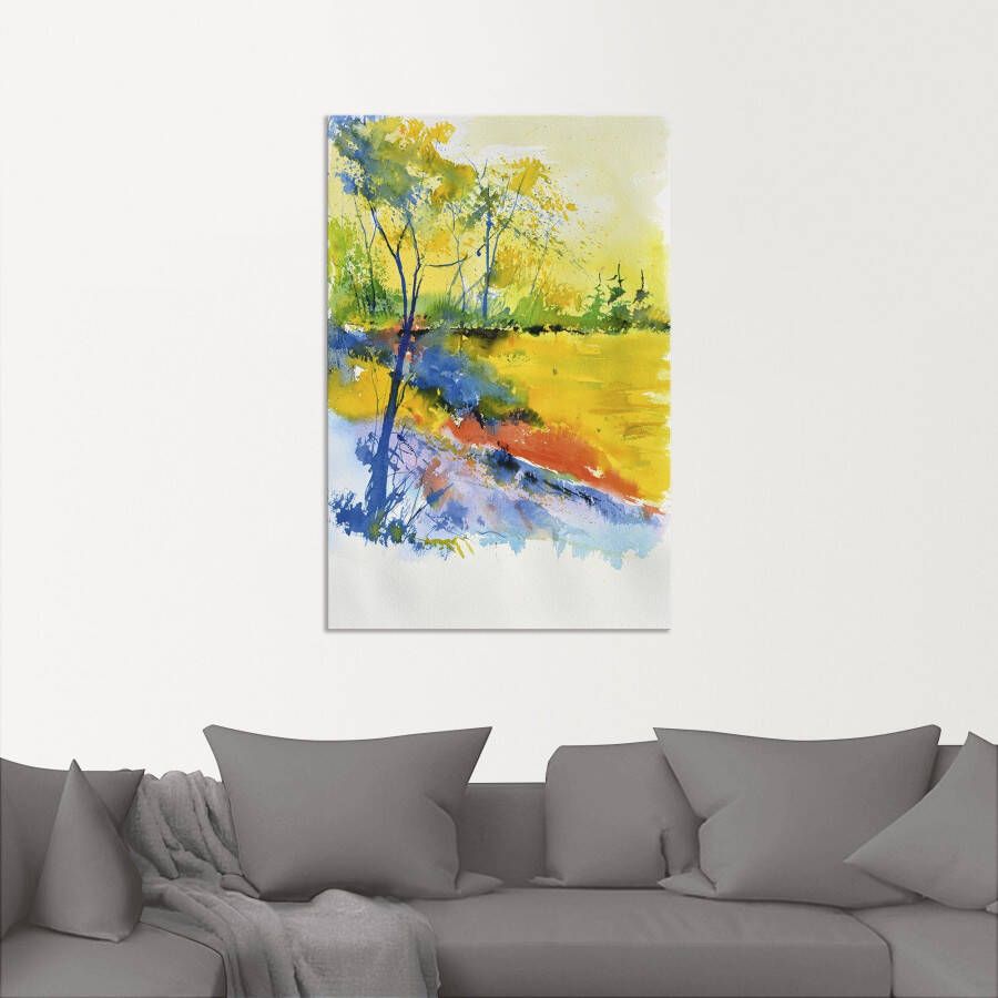 Artland Artprint Landschap in het zonlicht als artprint van aluminium artprint voor buiten artprint op linnen poster muursticker