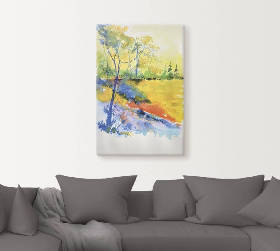 Artland Artprint Landschap in het zonlicht als artprint van aluminium artprint voor buiten artprint op linnen poster muursticker