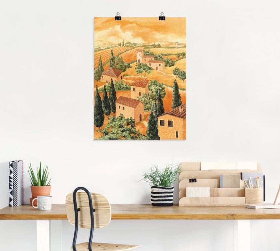 Artland Artprint Landschap Italië als artprint van aluminium artprint voor buiten artprint op linnen poster in verschillende maten. maten