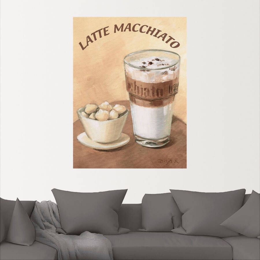 Artland Artprint Latte macchiato als artprint op linnen poster muursticker in verschillende maten