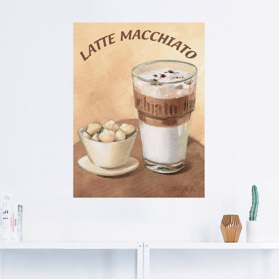 Artland Artprint Latte macchiato als artprint op linnen poster muursticker in verschillende maten