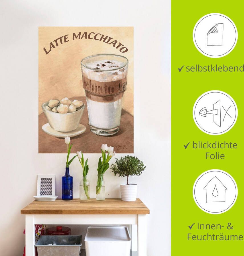 Artland Artprint Latte macchiato als artprint op linnen poster muursticker in verschillende maten