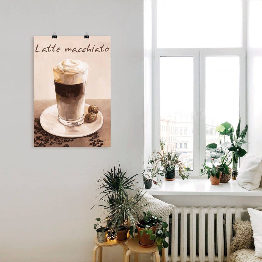 Artland Artprint Latte macchiato koffie als poster muursticker in verschillende maten