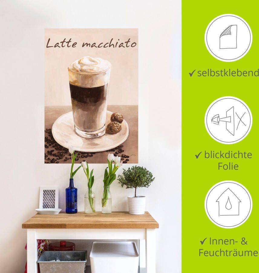 Artland Artprint Latte macchiato koffie als poster muursticker in verschillende maten