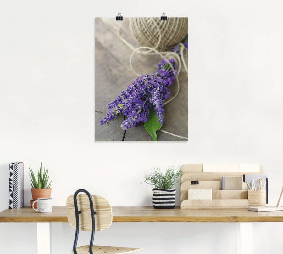 Artland Artprint Lavendel Struisvogel als artprint op linnen poster muursticker in verschillende maten