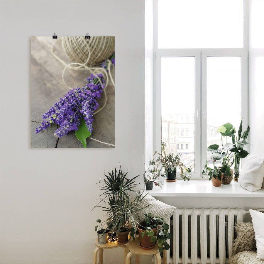 Artland Artprint Lavendel Struisvogel als artprint op linnen poster muursticker in verschillende maten