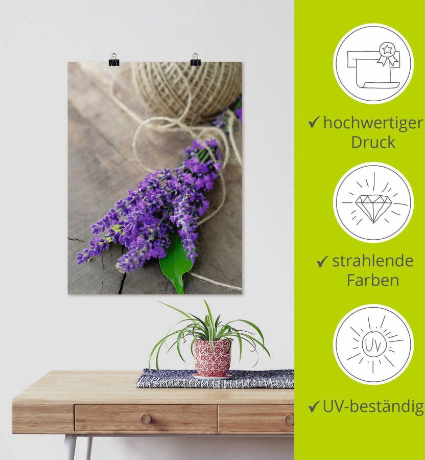 Artland Artprint Lavendel Struisvogel als artprint op linnen poster muursticker in verschillende maten