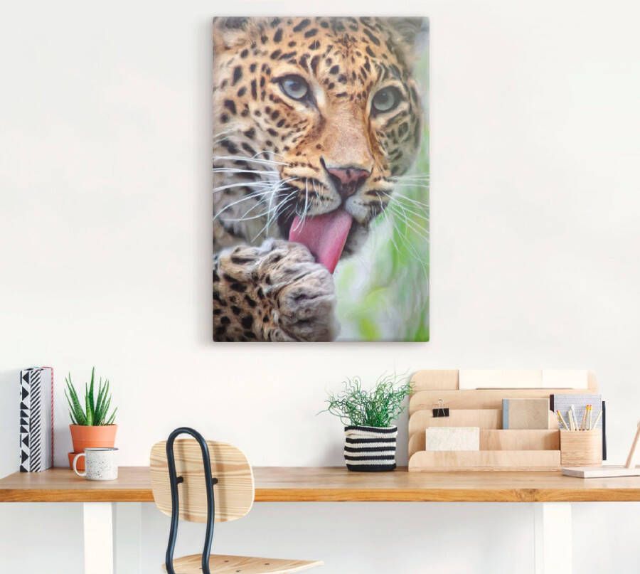 Artland Artprint Leopard als artprint op linnen poster muursticker in verschillende maten