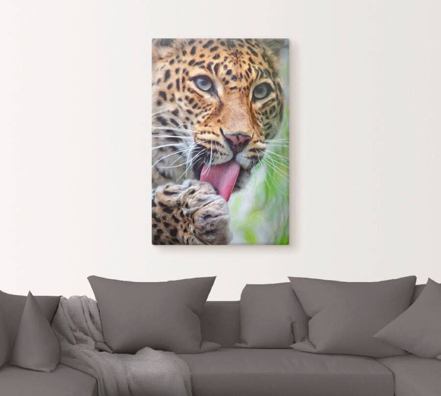 Artland Artprint Leopard als artprint op linnen poster muursticker in verschillende maten