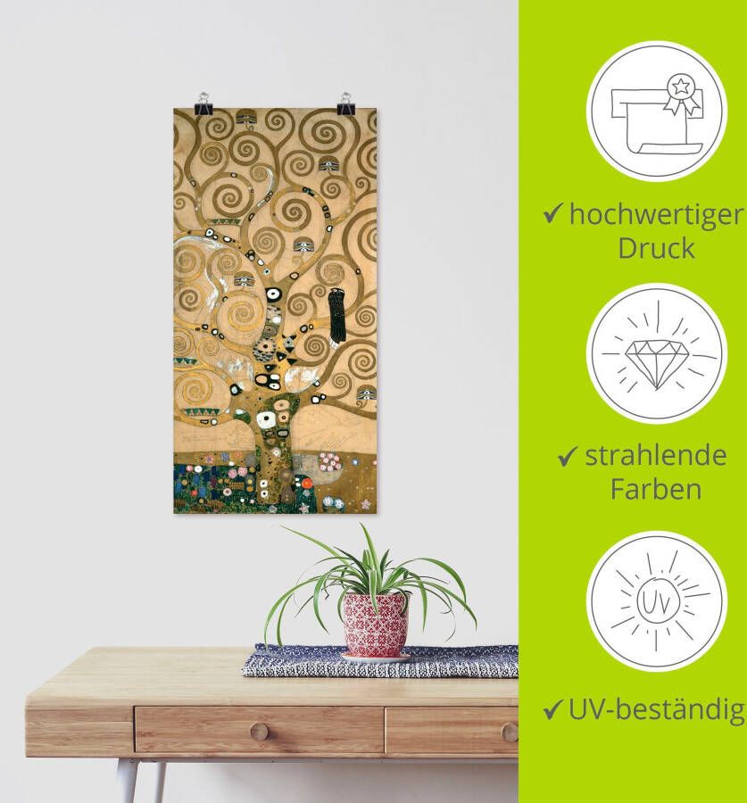 Artland Artprint Levensboom. Detail werksjabloon als artprint op linnen poster muursticker in verschillende maten