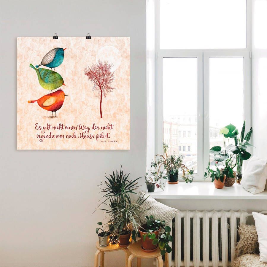 Artland Artprint Levenswijsheid thuis als artprint op linnen poster muursticker in verschillende maten