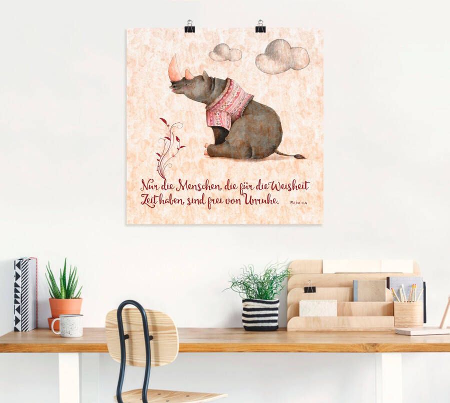 Artland Artprint Levenswijsheid tijd als artprint op linnen poster muursticker in verschillende maten