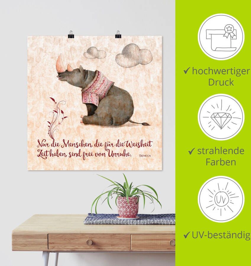 Artland Artprint Levenswijsheid tijd als artprint op linnen poster muursticker in verschillende maten