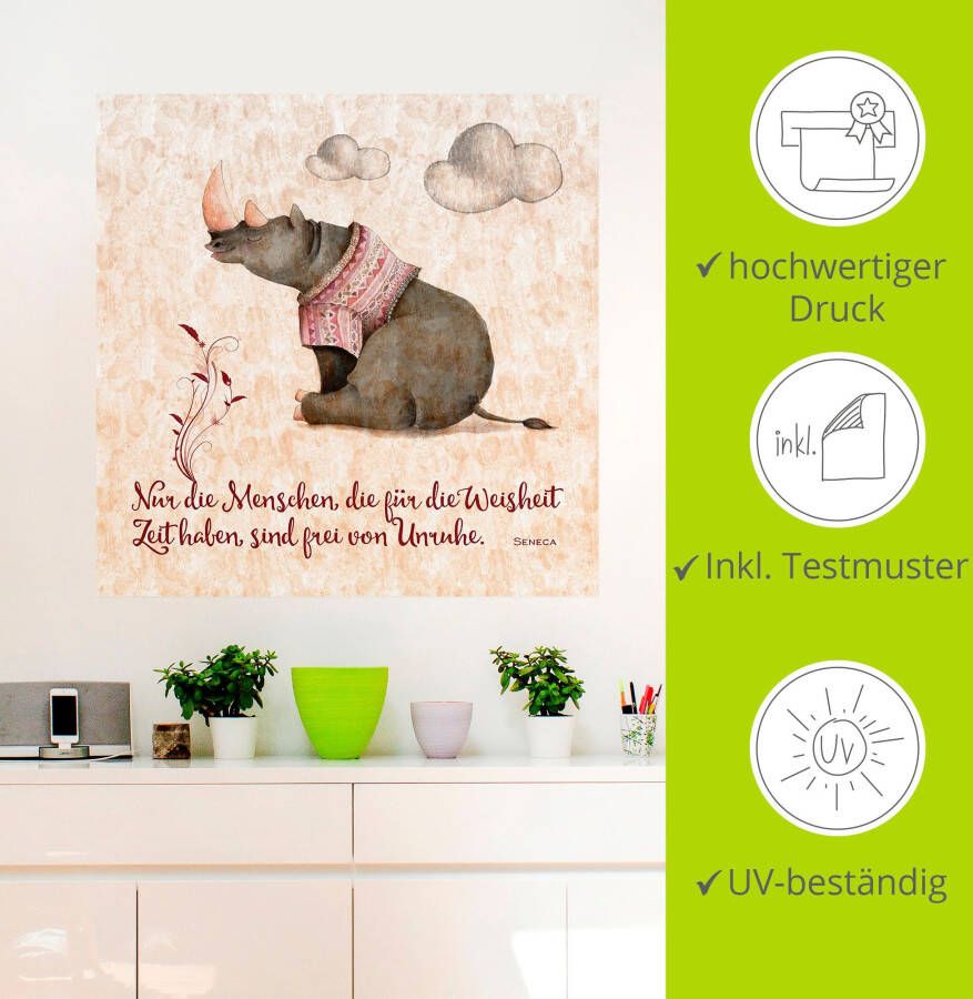 Artland Artprint Levenswijsheid tijd als artprint op linnen poster muursticker in verschillende maten