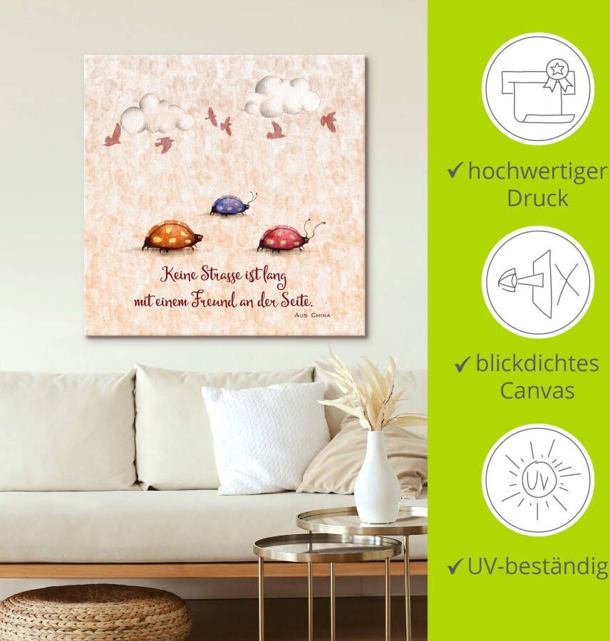 Artland Artprint Levenswijsheid vrienden als artprint van aluminium artprint voor buiten artprint op linnen poster muursticker