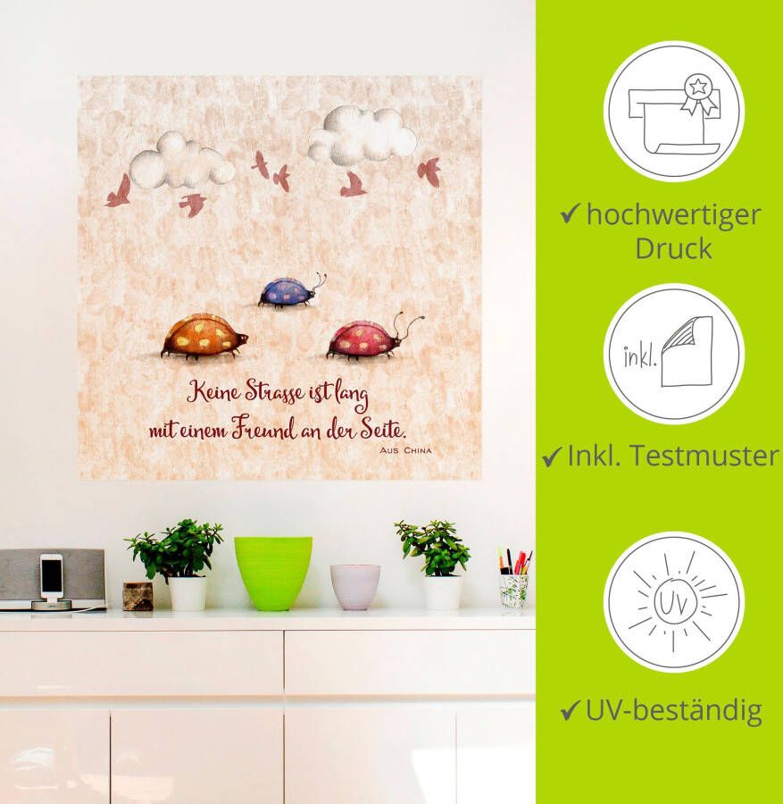 Artland Artprint Levenswijsheid vrienden als artprint van aluminium artprint voor buiten artprint op linnen poster muursticker