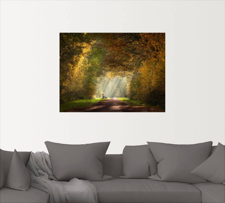 Artland Artprint Licht aan het eind van de tunnel... als artprint op linnen muursticker in verschillende maten