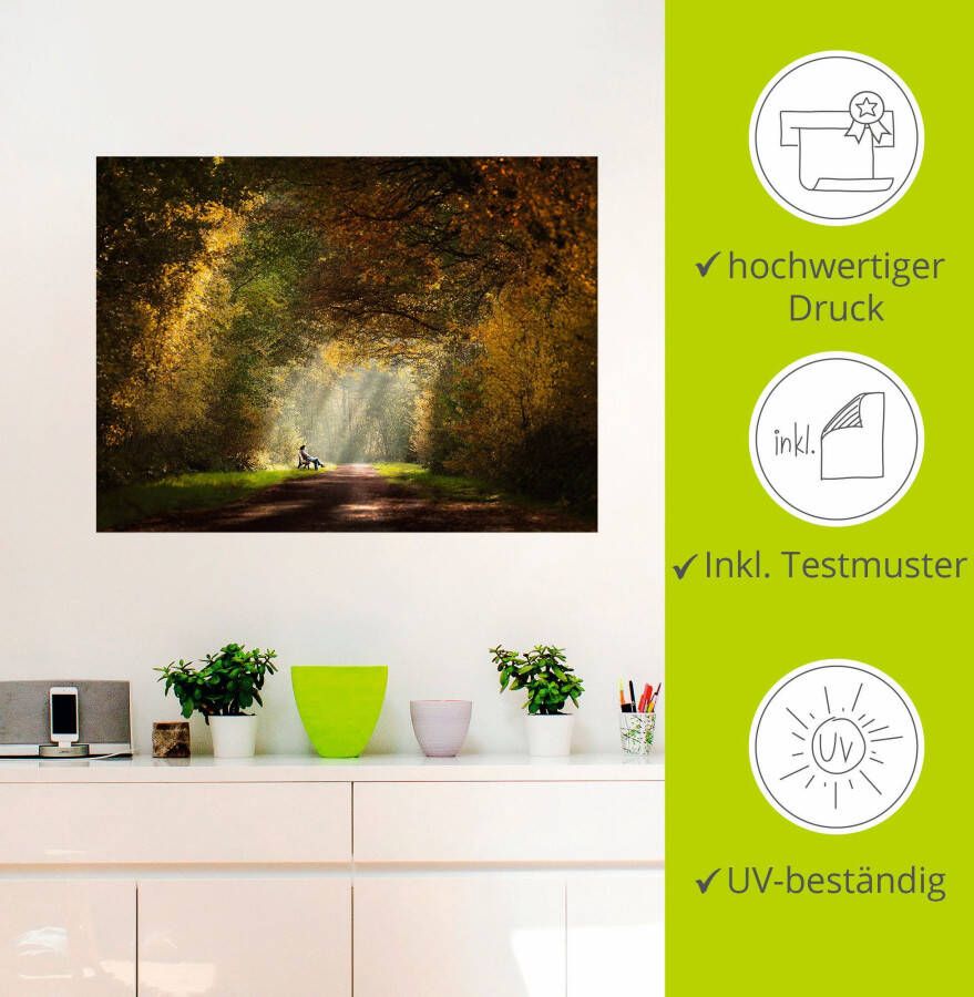 Artland Artprint Licht aan het eind van de tunnel... als artprint op linnen muursticker in verschillende maten