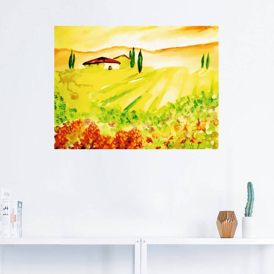 Artland Artprint Licht van Toscane als artprint op linnen poster muursticker in verschillende maten