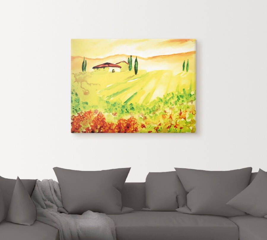 Artland Artprint Licht van Toscane als artprint op linnen poster muursticker in verschillende maten