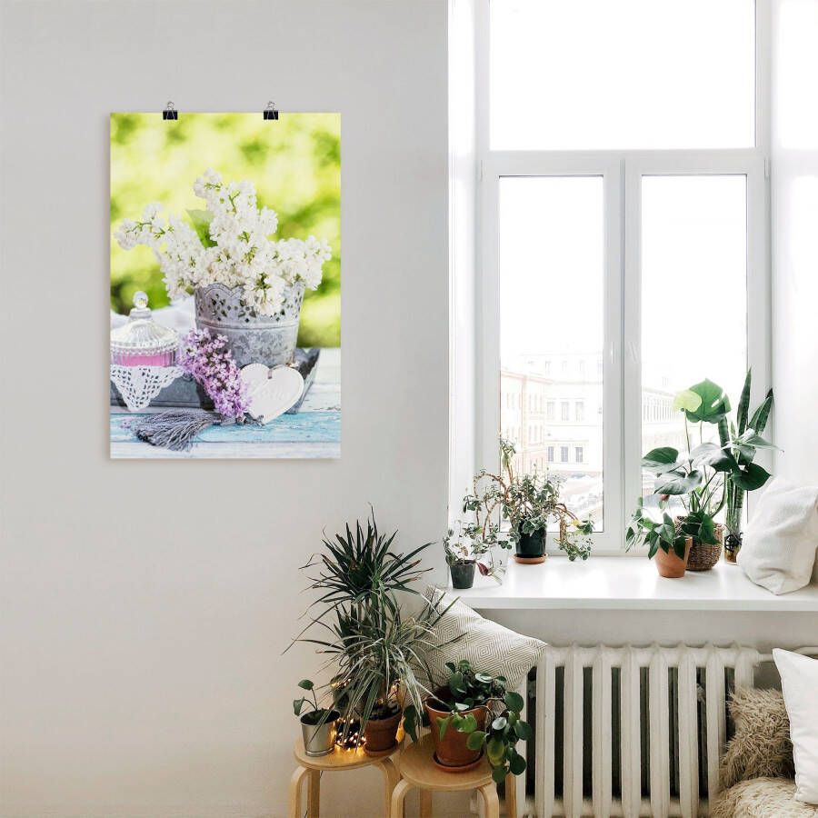 Artland Artprint Lila en shabby chic stilleven I als artprint op linnen poster muursticker in verschillende maten