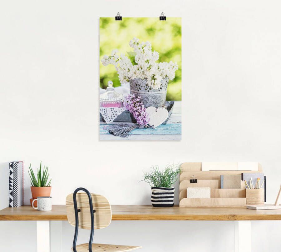 Artland Artprint Lila en shabby chic stilleven I als artprint op linnen poster muursticker in verschillende maten