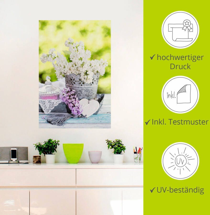 Artland Artprint Lila en shabby chic stilleven I als artprint op linnen poster muursticker in verschillende maten