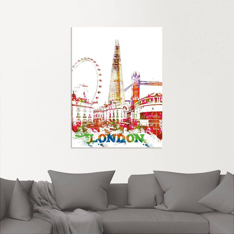 Artland Artprint Londen grafisch als artprint van aluminium artprint op linnen muursticker of poster in verschillende maten