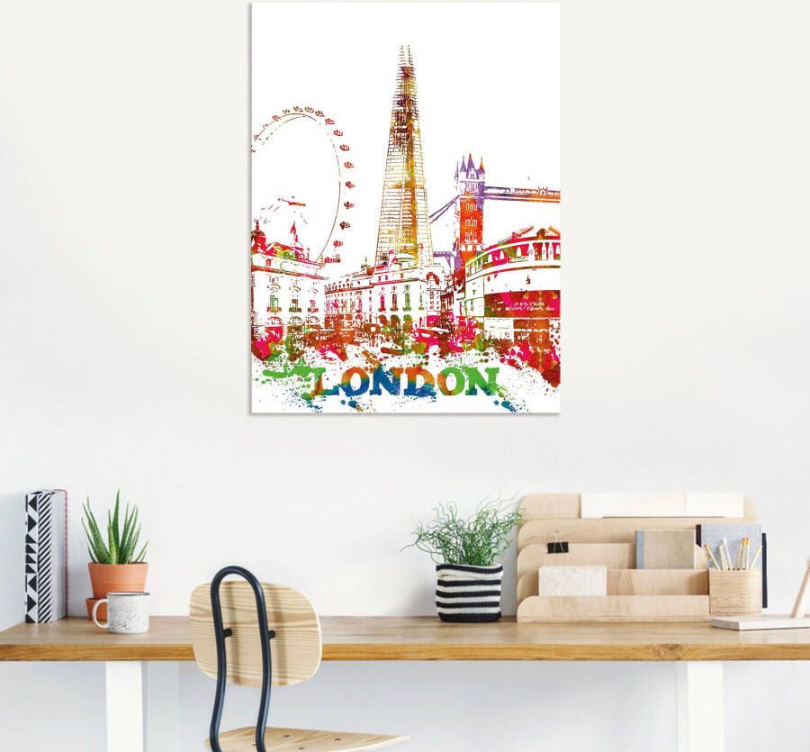 Artland Artprint Londen grafisch als artprint van aluminium artprint op linnen muursticker of poster in verschillende maten