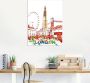 Artland Artprint Londen grafisch als artprint van aluminium artprint op linnen muursticker of poster in verschillende maten - Thumbnail 3