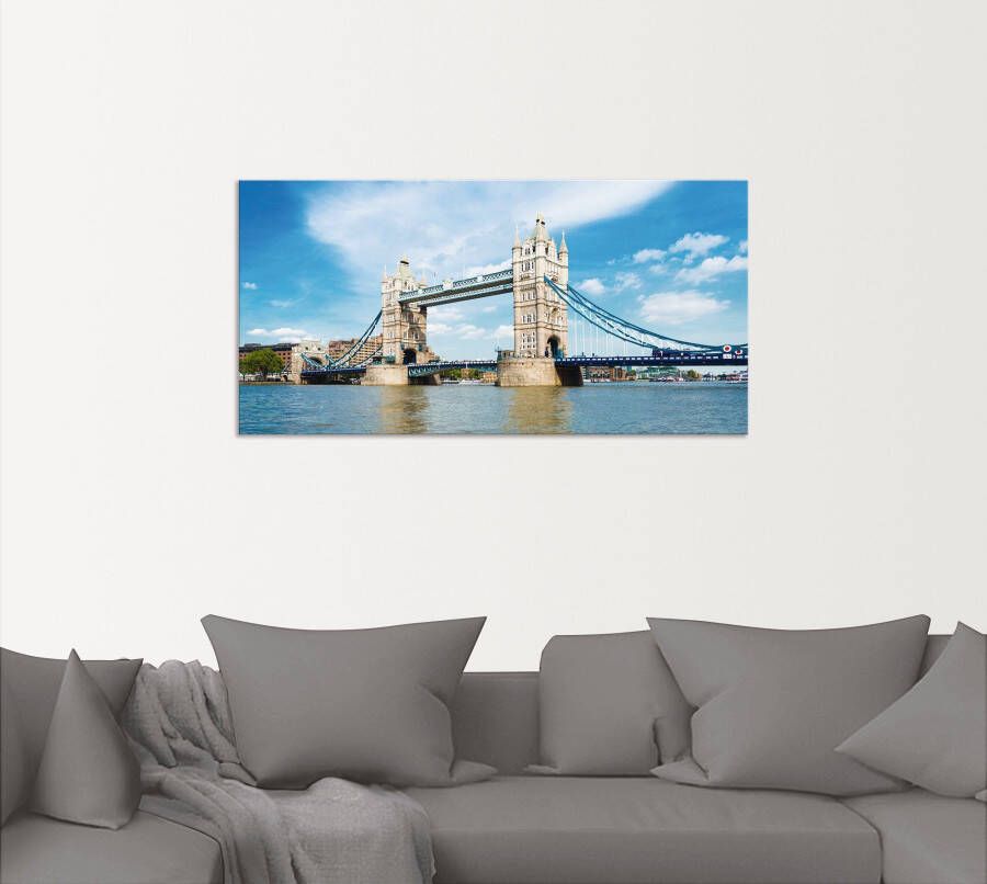 Artland Artprint Londen Tower Bridge als artprint van aluminium artprint voor buiten artprint op linnen in verschillende maten
