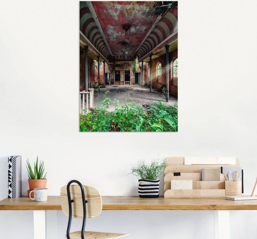 Artland Artprint Lost Place danszaal balzaal als artprint van aluminium artprint voor buiten artprint op linnen poster in verschillende maten. maten