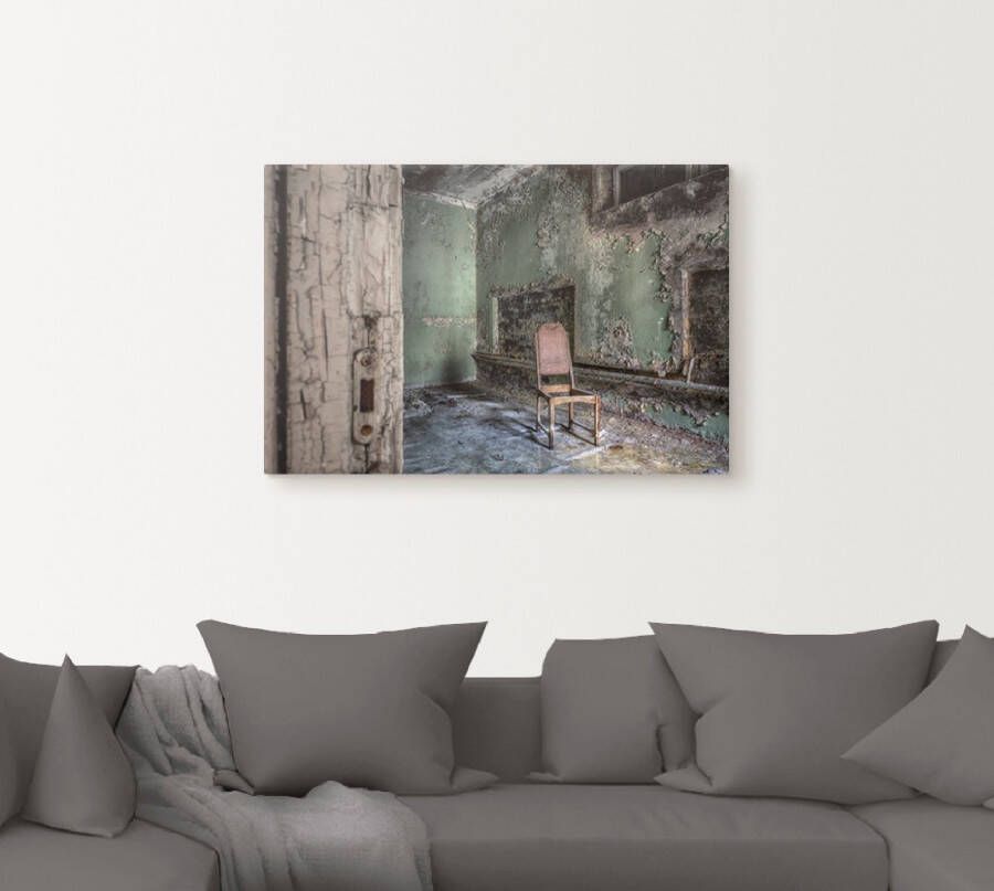 Artland Artprint Lost Place eenzame stoel als artprint van aluminium artprint voor buiten artprint op linnen poster muursticker