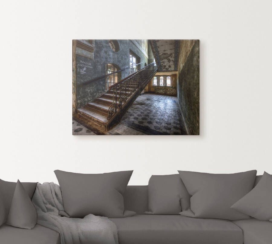 Artland Artprint Lost Place trappen als artprint op linnen poster in verschillende formaten maten