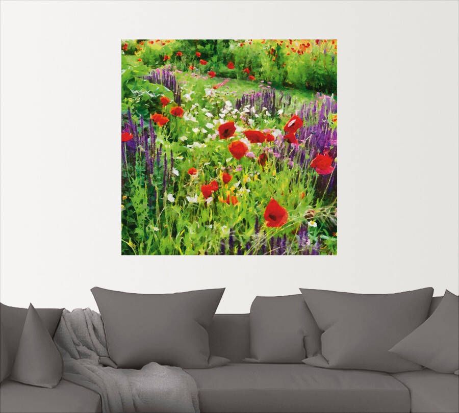 Artland Artprint Lupines en klaprozen als poster muursticker in verschillende maten