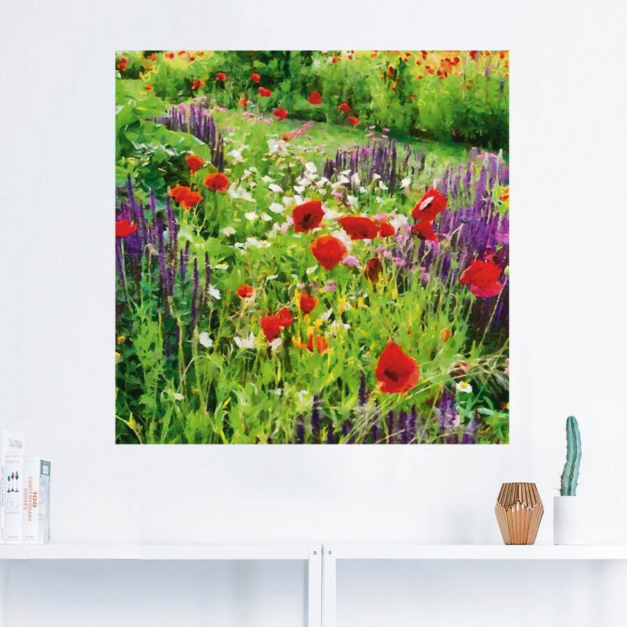 Artland Artprint Lupines en klaprozen als poster muursticker in verschillende maten