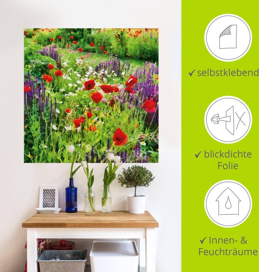 Artland Artprint Lupines en klaprozen als poster muursticker in verschillende maten