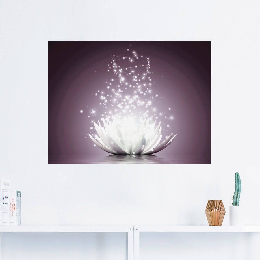 Artland Artprint Magie van de lotusbloem als artprint op linnen poster muursticker in verschillende maten