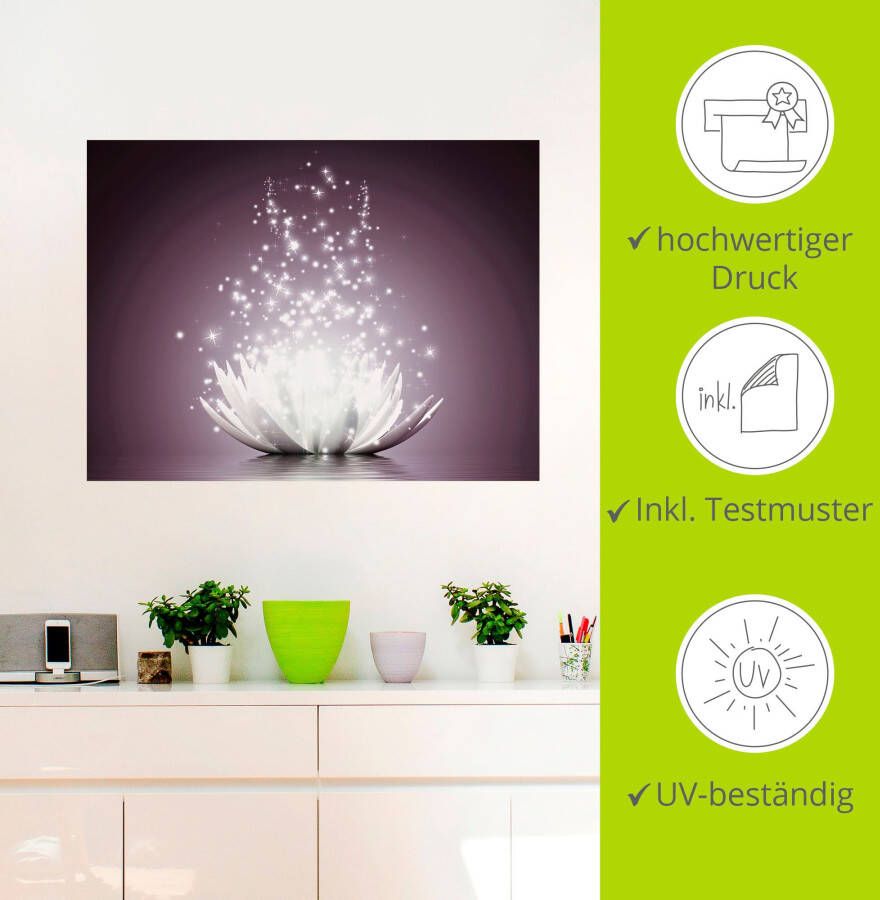 Artland Artprint Magie van de lotusbloem als artprint op linnen poster muursticker in verschillende maten