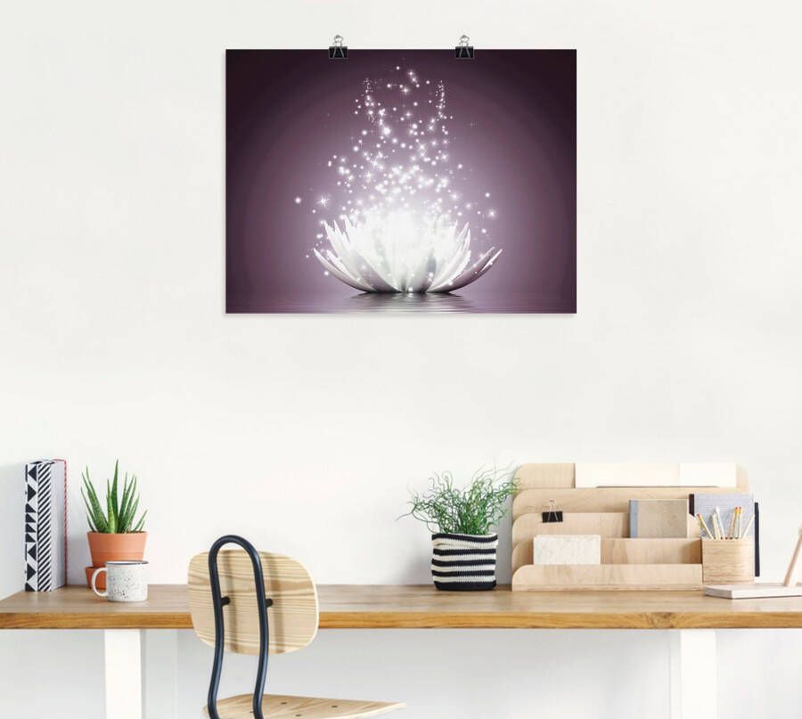 Artland Artprint Magie van de lotusbloem als artprint op linnen poster muursticker in verschillende maten