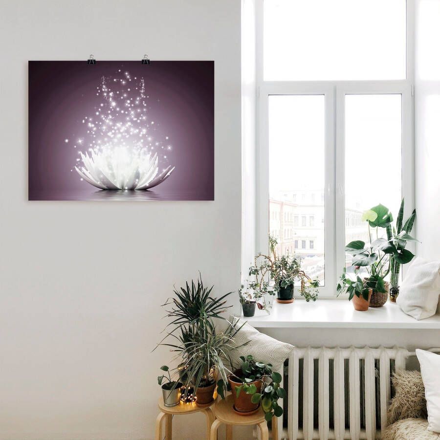 Artland Artprint Magie van de lotusbloem als artprint op linnen poster muursticker in verschillende maten