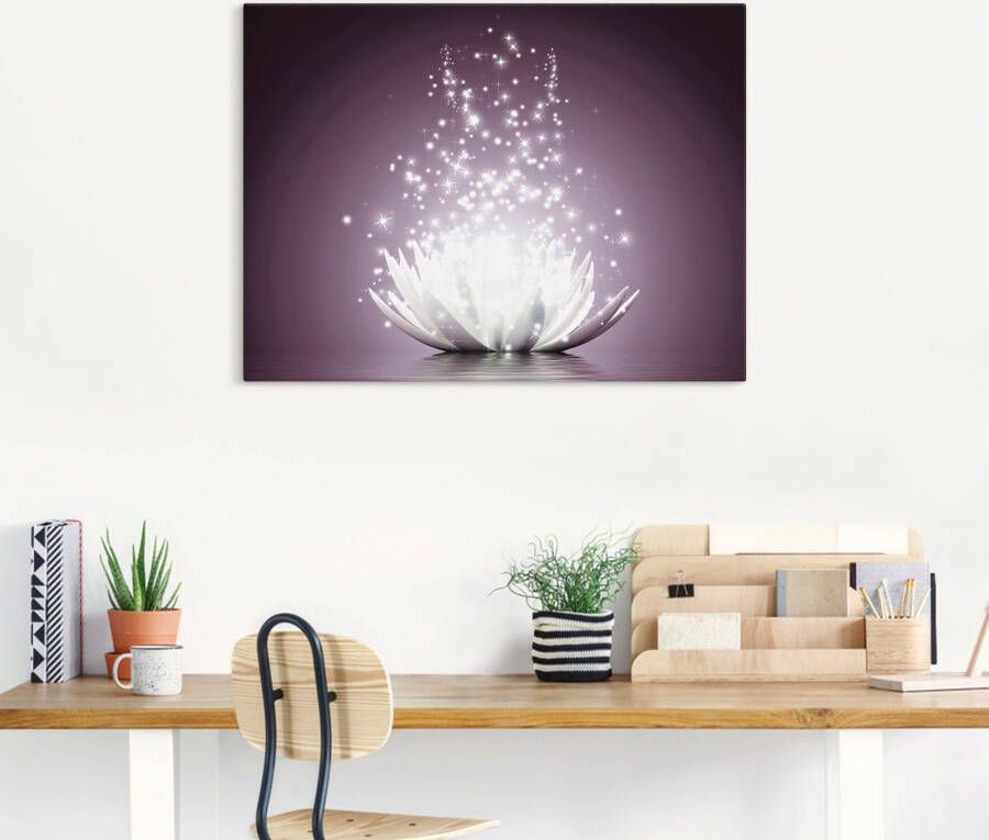 Artland Artprint Magie van de lotusbloem als artprint op linnen poster muursticker in verschillende maten