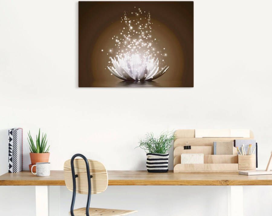 Artland Artprint Magie van de lotusbloem als artprint op linnen poster muursticker in verschillende maten