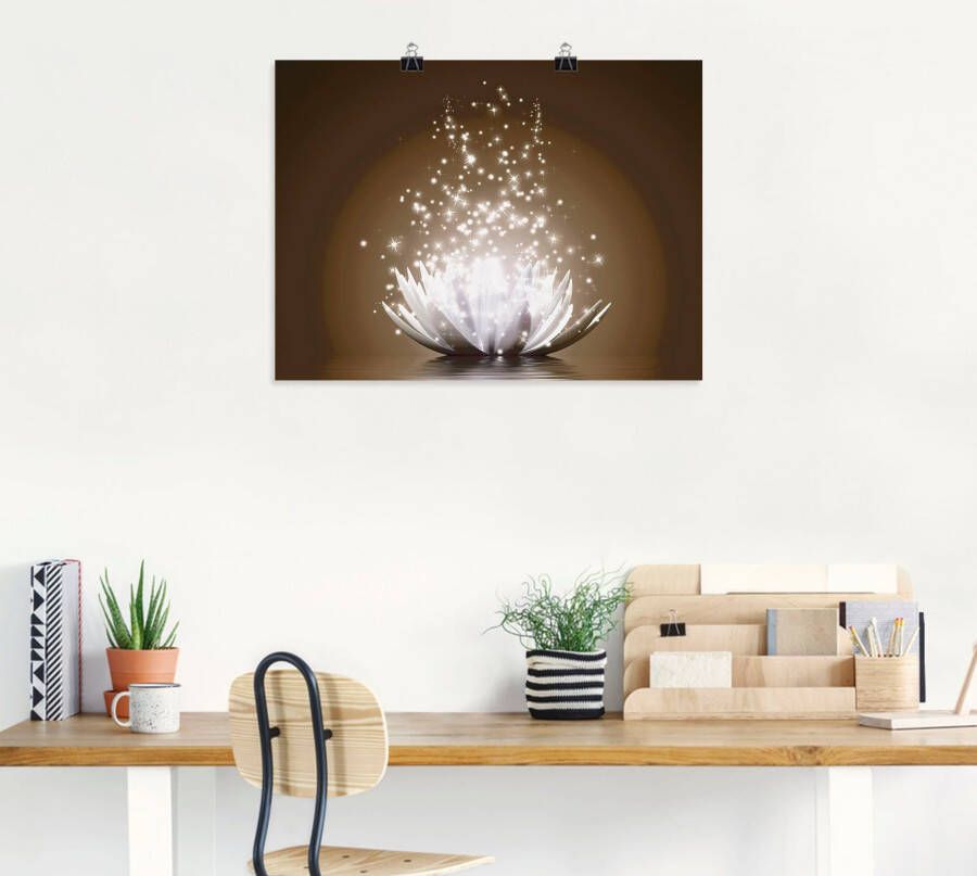 Artland Artprint Magie van de lotusbloem als artprint op linnen poster muursticker in verschillende maten